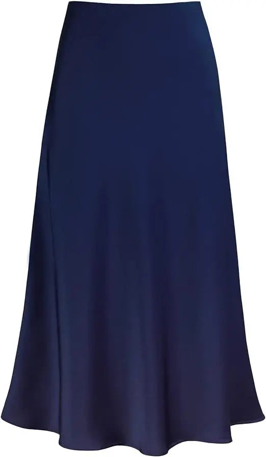 Spring Summer Women's Clothing New Style Silky Texture Forged Surface Acetic Acid Hanging High Waist Fish Tail Half Skirt Women