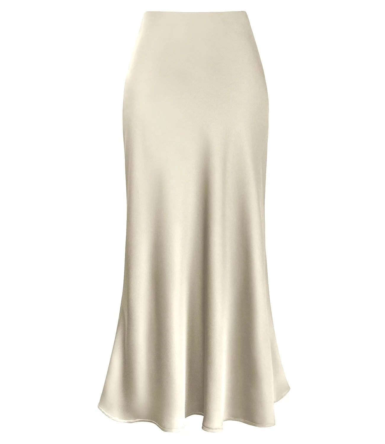 Spring Summer Women's Clothing New Style Silky Texture Forged Surface Acetic Acid Hanging High Waist Fish Tail Half Skirt Women