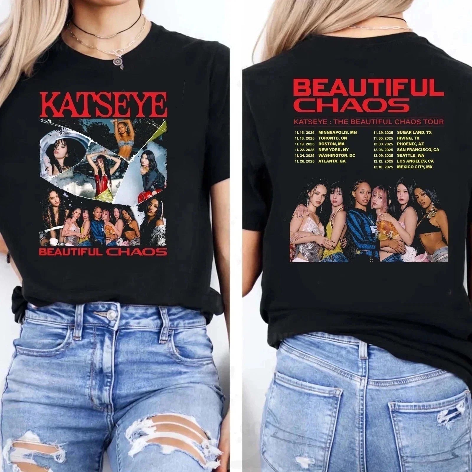 Women's Retro Vintage KATSEYE Gnarly T-Shirt Unisex Men Vintage Oversize Tee Cotton Streetwear Loose Short Sleeve Tops Tee