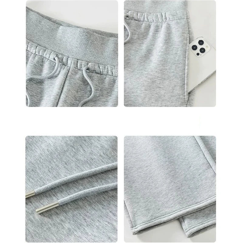 2025 Daily Loose Girls High Waist Pants Women Korean Casual Straight Leg Trousers Lady Classic Fashion Solid Thin Pants