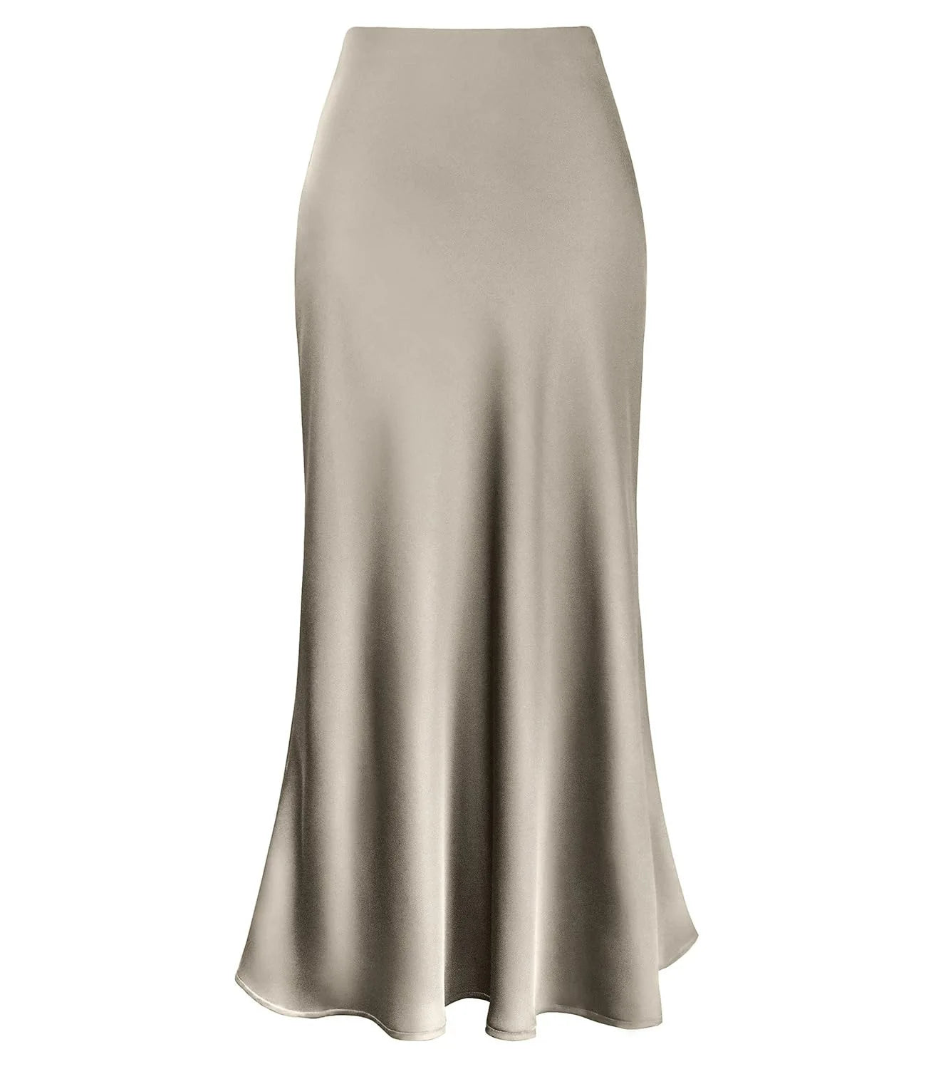 Spring Summer Women's Clothing New Style Silky Texture Forged Surface Acetic Acid Hanging High Waist Fish Tail Half Skirt Women