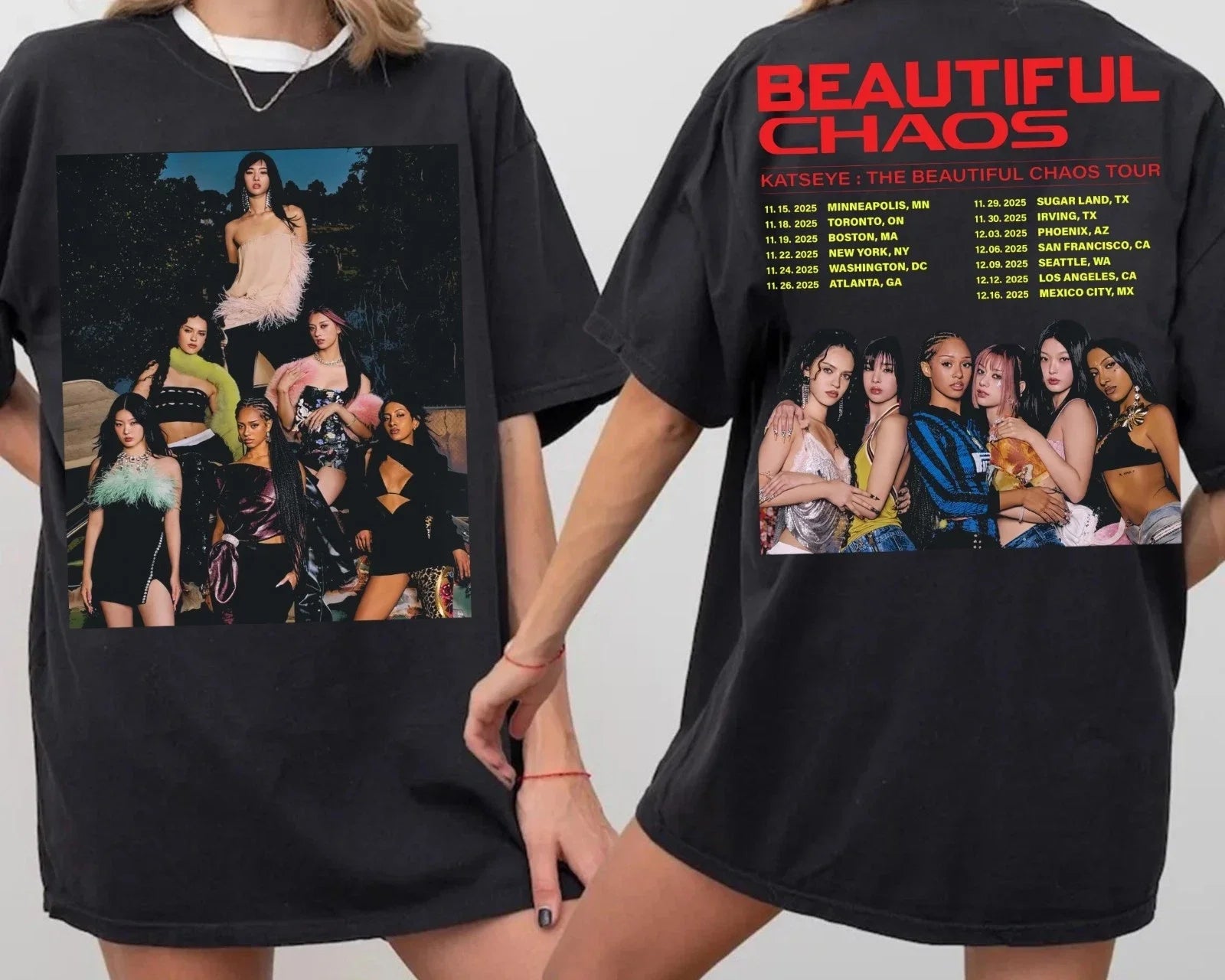 Women's Retro Vintage KATSEYE Gnarly T-Shirt Unisex Men Vintage Oversize Tee Cotton Streetwear Loose Short Sleeve Tops Tee